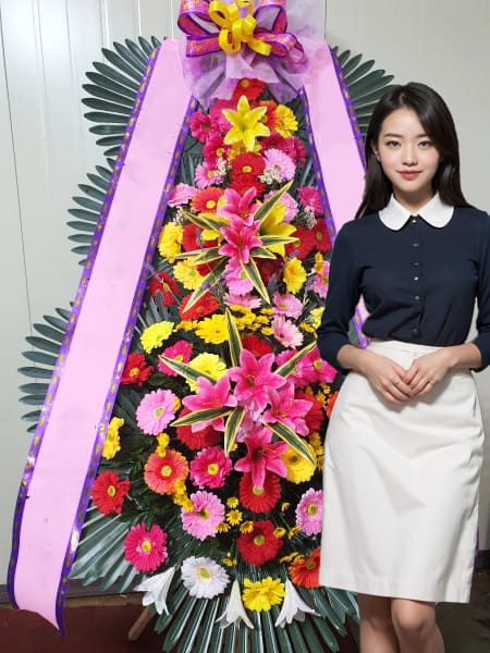 노블발렌티 삼성점 3단화환 기본형